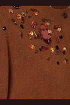 Fendi Women's Wool and Cashmere Cardigan Brown, view 5
