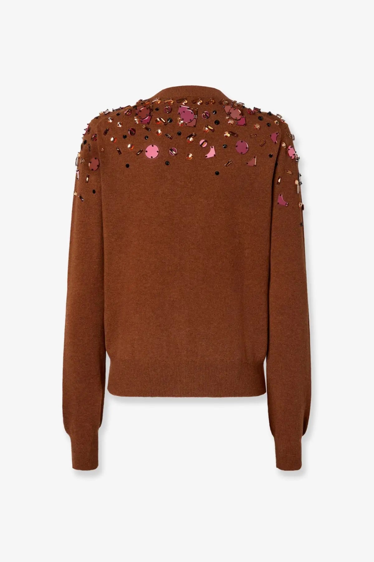 Fendi Women's Wool and Cashmere Cardigan Brown, view 4