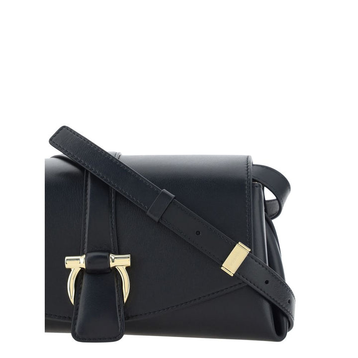Ferragamo - Ferragamo Leather Flap Shoulder Bag - Women’s Bags