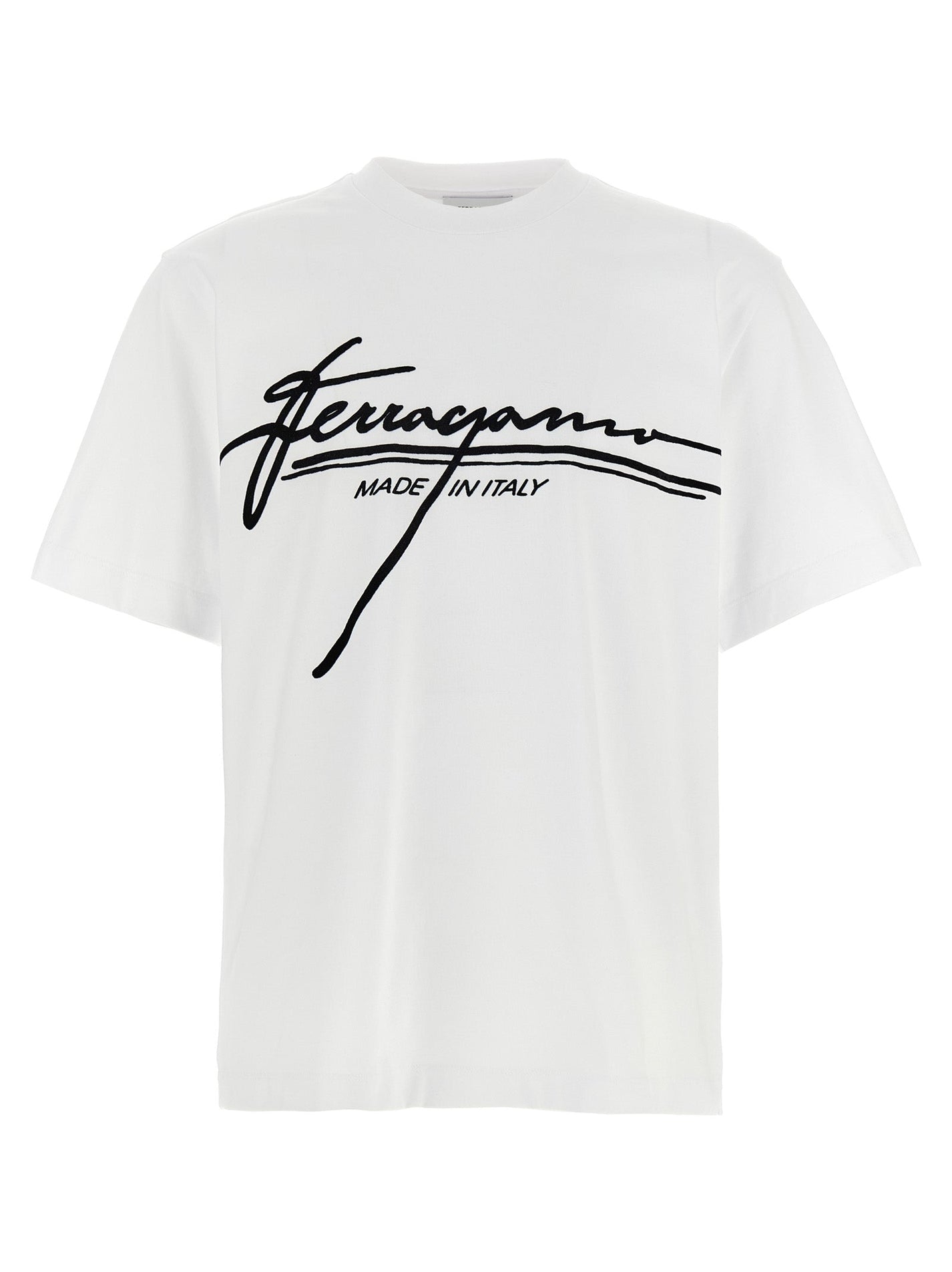 FERRAGAMO - FERRAGAMO - ’Firma’ T-shirt - Men’s Tops