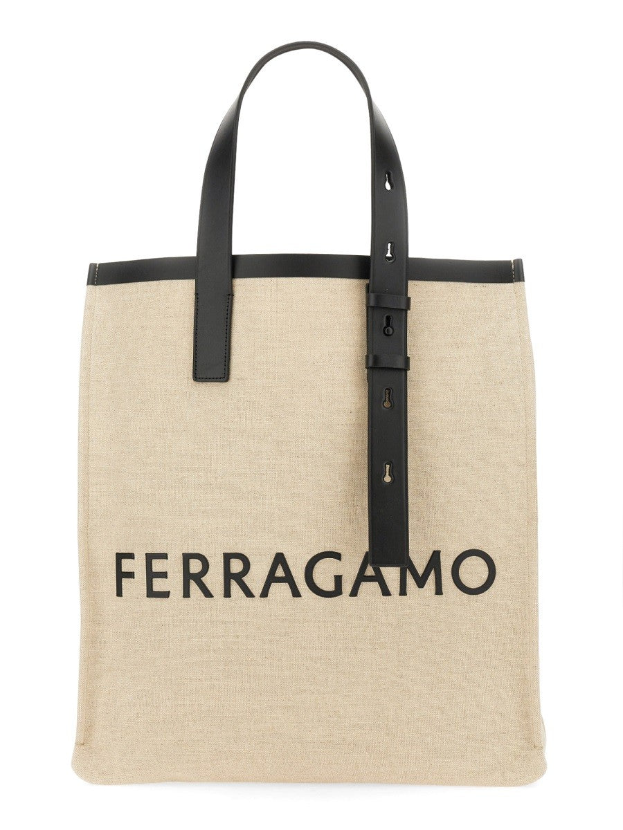 Tote Bag With Logo-Ferragamo-FALORS