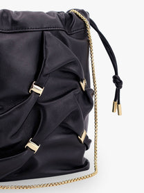 Ferragamo - Leather Bucket Bag With Metal Details - Women’s Bags