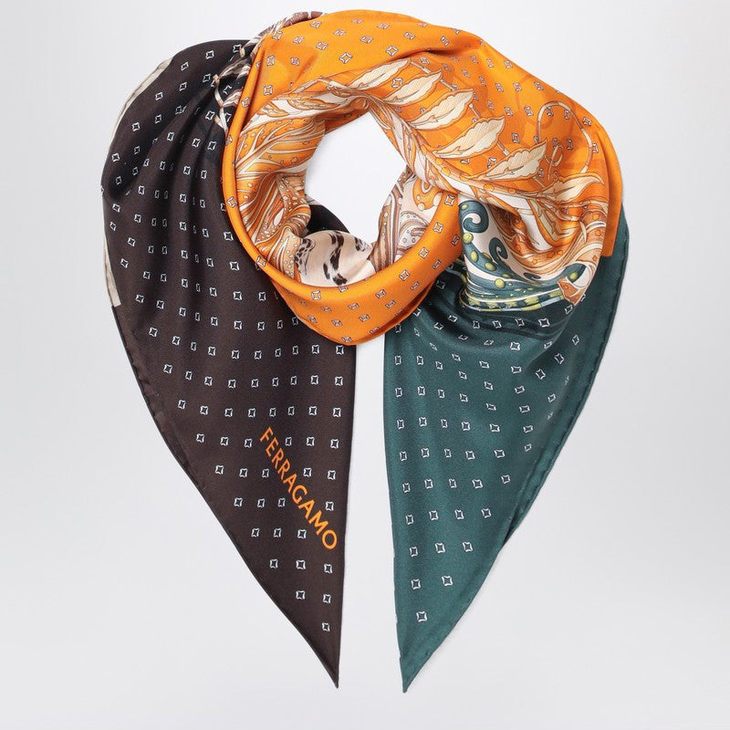 Ferragamo - Ferragamo Silk scarf Madras print - Scarves Hats &amp; Gloves