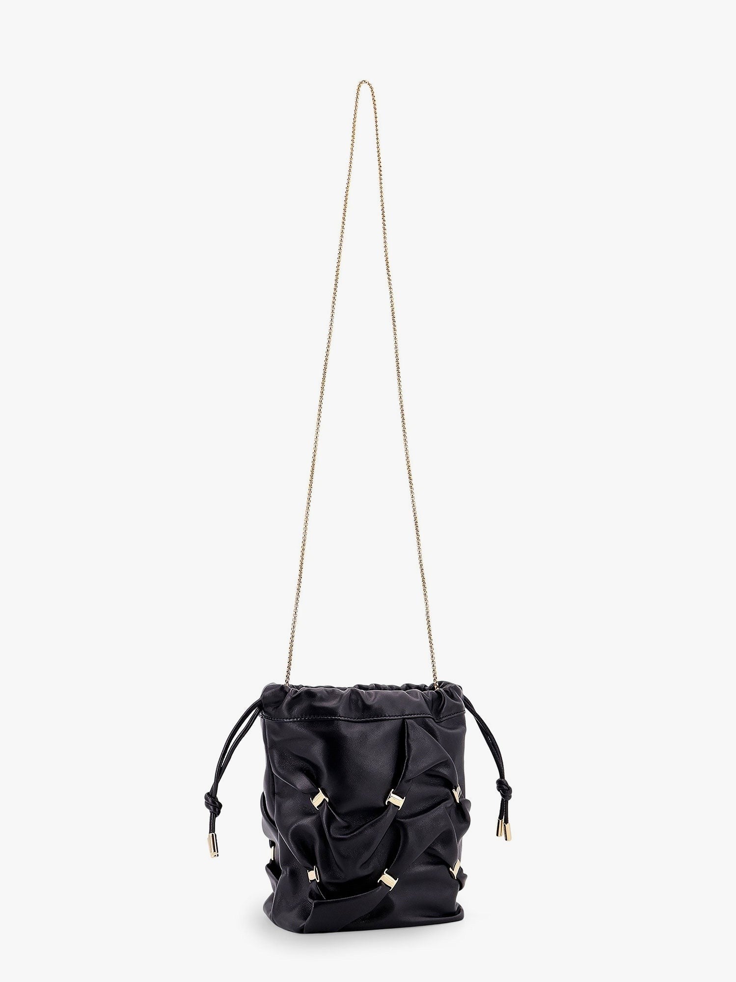 Ferragamo - Leather Bucket Bag With Metal Details - Women’s Bags