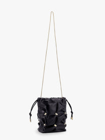 Ferragamo - Leather Bucket Bag With Metal Details - Women’s Bags