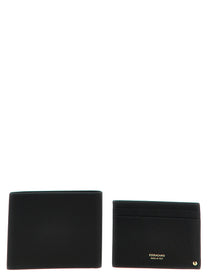 FERRAGAMO - FERRAGAMO - ’Gancio’ wallet + card holder set - Men’s Accessories