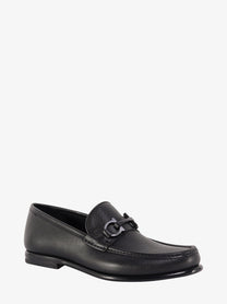 Ferragamo - Ferragamo Crown Leather Loafer With Gancini Detail - Men’s Shoes