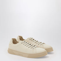 Ferragamo - Ferragamo Mascarpone-colored leather sneakers - Sneakers