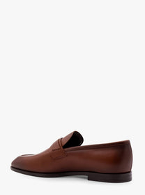 Ferragamo - Ferragamo Florio Leather Loafer With Gancini Detail - Men’s Shoes