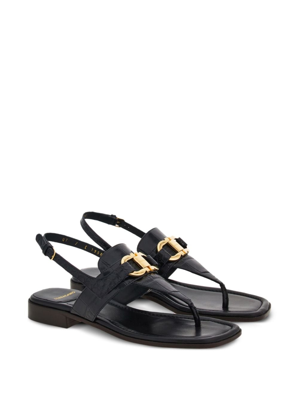 Ferragamo - Ferragamo Gancini-buckle Leather Sandals - Sandals