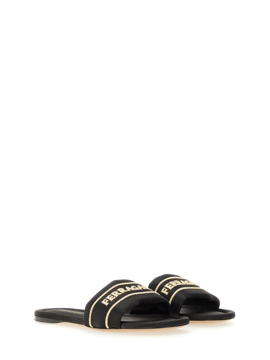 Ferragamo - Ferragamo Slide Sandal With Logo - Women’s Shoes