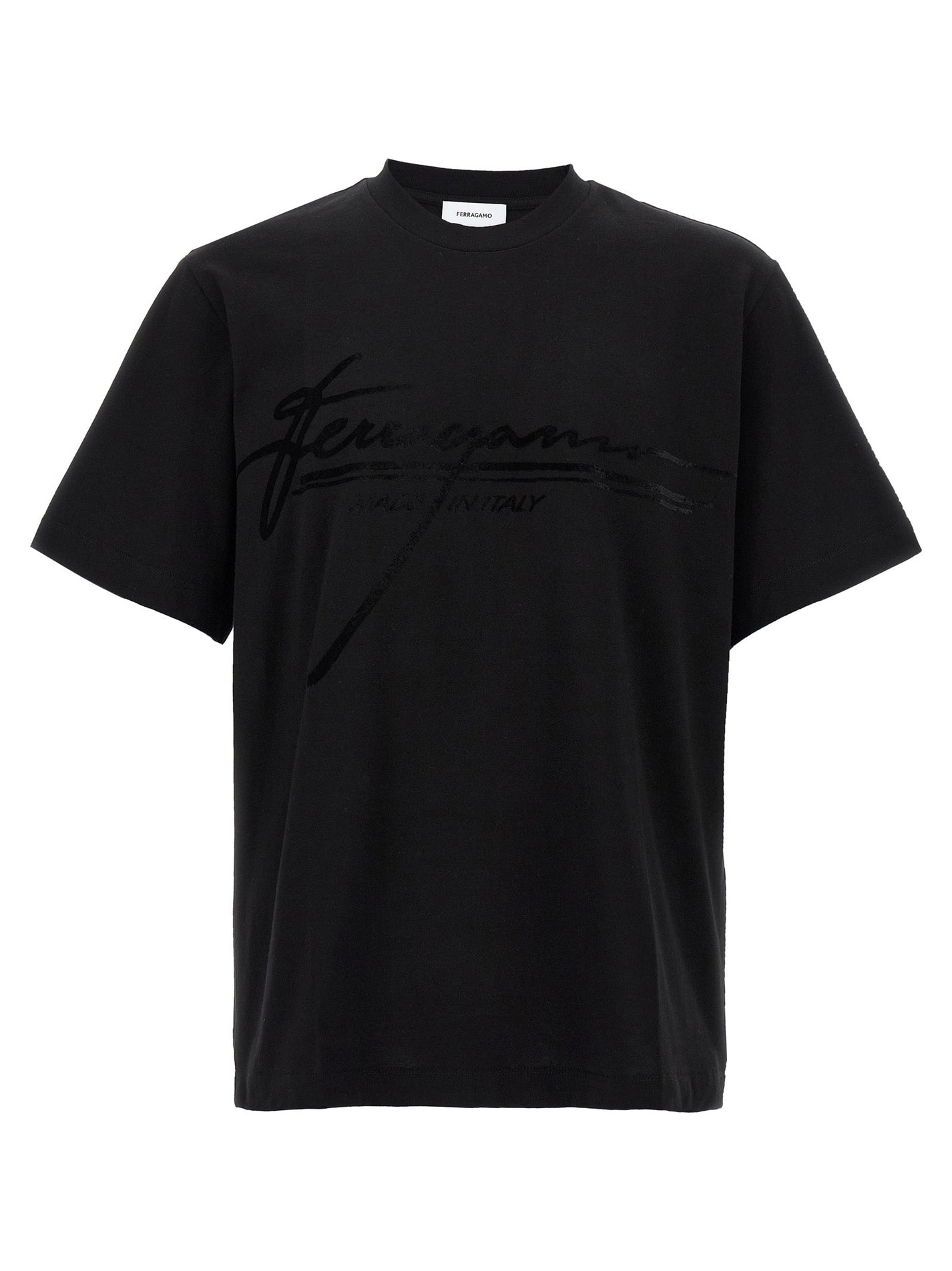 FERRAGAMO - FERRAGAMO - ’Firma’ T-shirt - Men’s Tops
