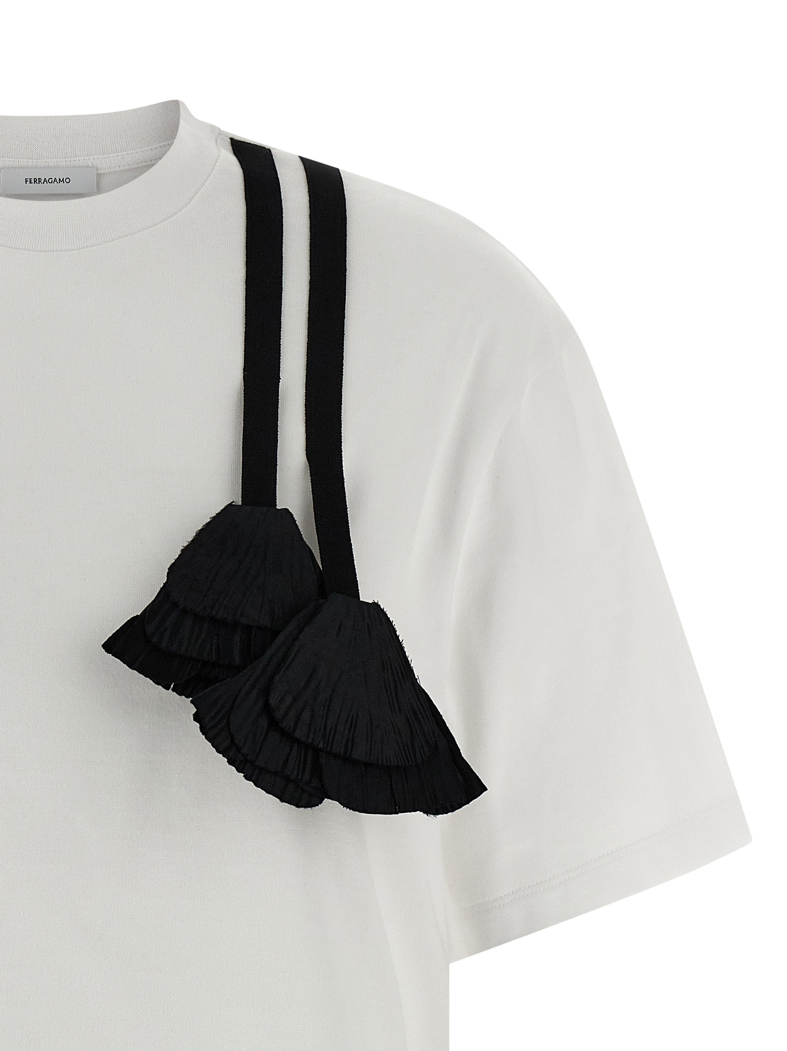 FERRAGAMO - FERRAGAMO - Floral insert t-shirt - Women’s Tops