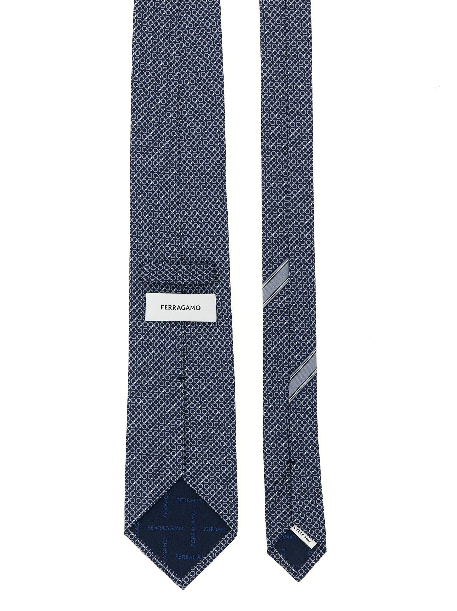 FERRAGAMO - FERRAGAMO - ’Gancini’ print tie - Men’s Accessories
