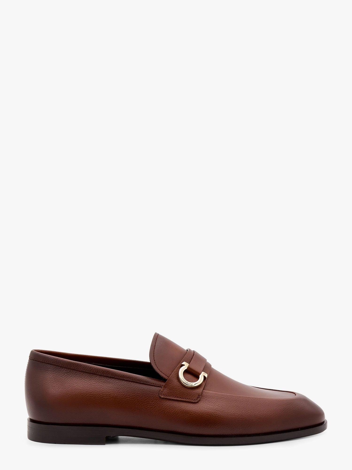 Ferragamo - Ferragamo Florio Leather Loafer With Gancini Detail - Men’s Shoes