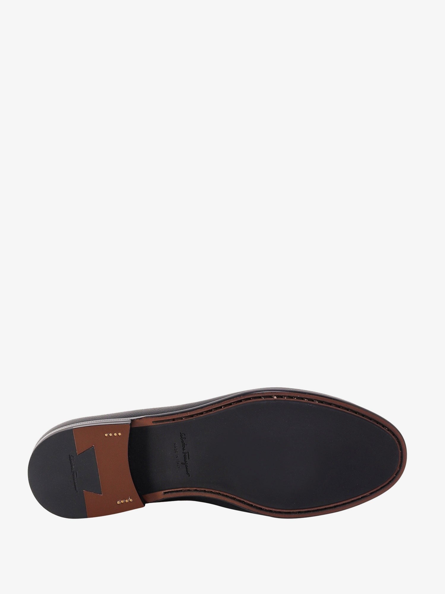 Ferragamo - Ferragamo Crown Leather Loafer With Gancini Detail - Men’s Shoes