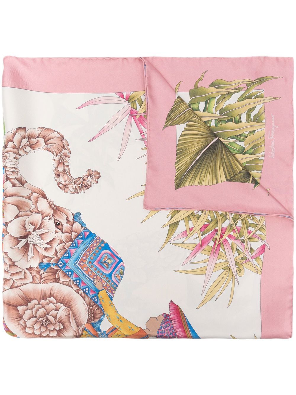 Ferragamo - Ferragamo Printed silk scarf - Women’s Accessories