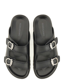 Ferragamo - Ferragamo Double Strap Sandal - Men’s Shoes