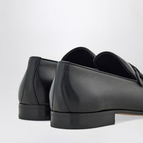 Ferragamo - Ferragamo Black loafer with Gancini logo - Flat Shoes