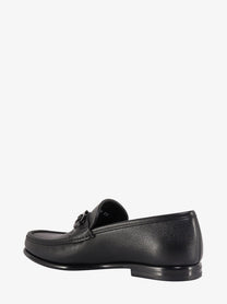 Ferragamo - Ferragamo Crown Leather Loafer With Gancini Detail - Men’s Shoes