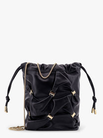 Ferragamo - Leather Bucket Bag With Metal Details - Women’s Bags