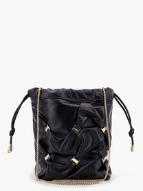 Ferragamo - Leather Bucket Bag With Metal Details - Women’s Bags