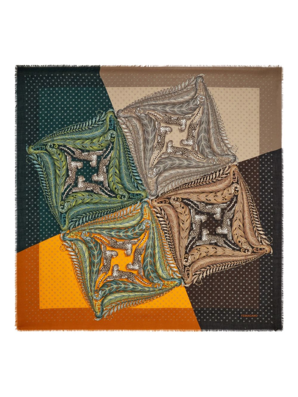 Ferragamo - Ferragamo Madras print cashmere stole - Women’s Accessories