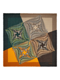 Ferragamo - Ferragamo Madras print cashmere stole - Women’s Accessories