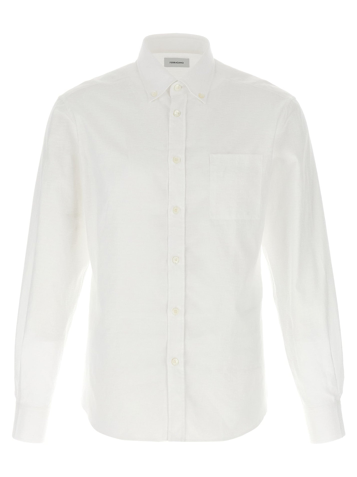 FERRAGAMO - FERRAGAMO - ’Gancini’ jacquard shirt - Men’s Tops