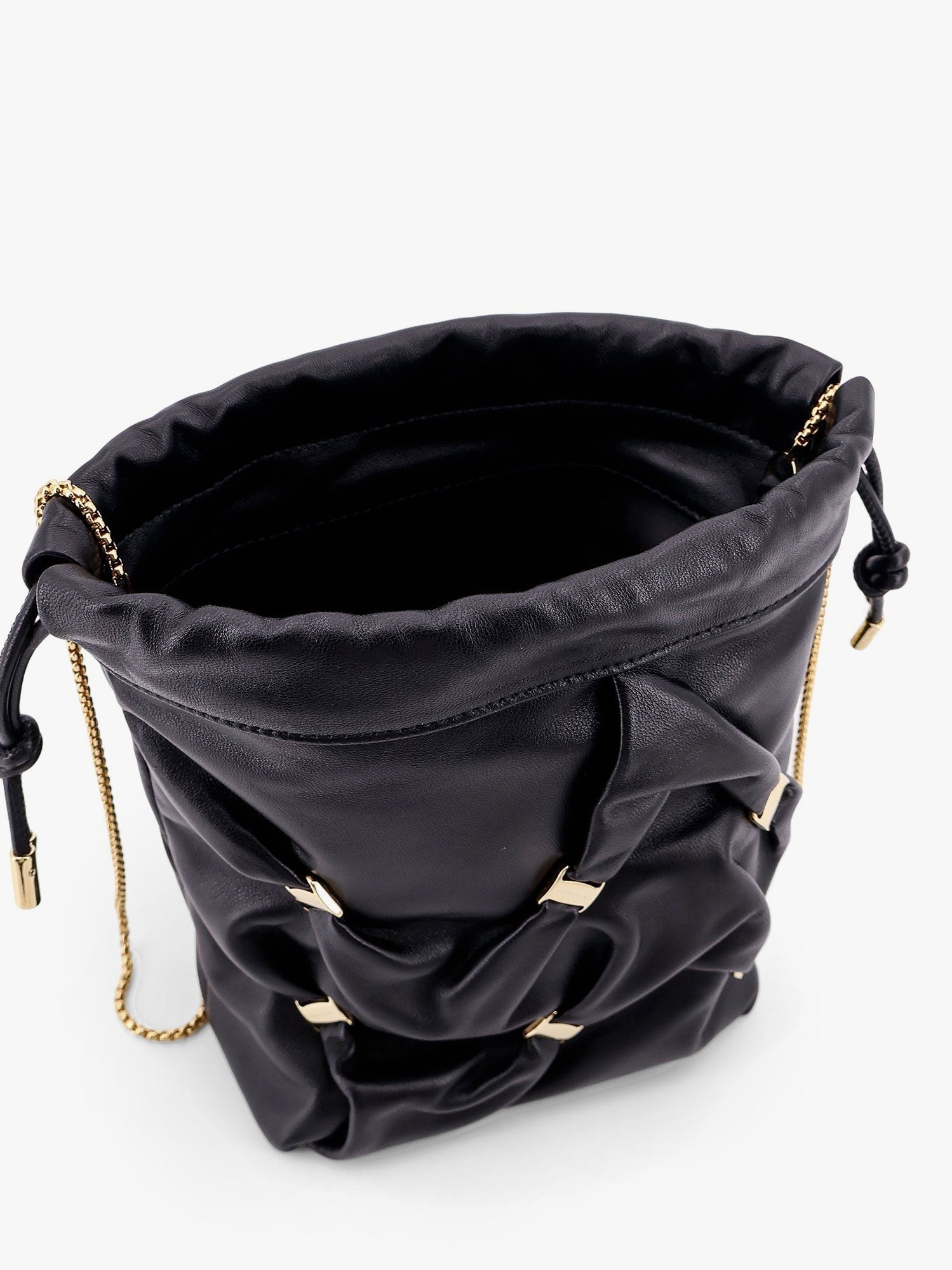 Ferragamo - Leather Bucket Bag With Metal Details - Women’s Bags
