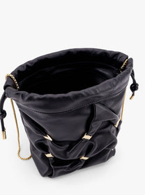 Ferragamo - Leather Bucket Bag With Metal Details - Women’s Bags