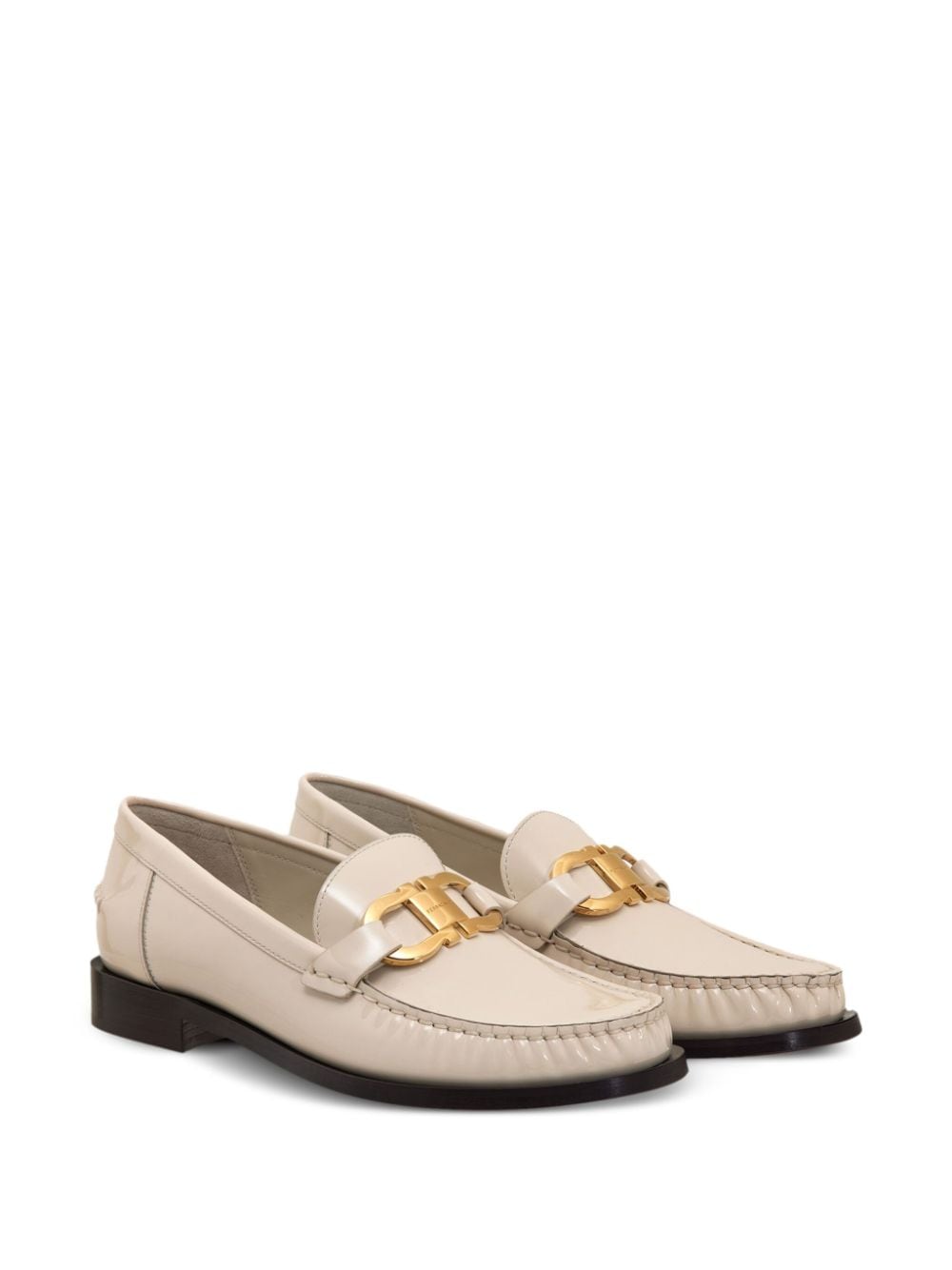 Ferragamo - Ferragamo Gancini leather loafers - Moccasins