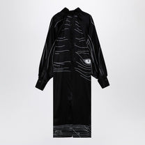 Ferragamo - Ferragamo Black silk satin midi dress - Women’s Clothing