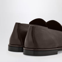 Ferragamo - Ferragamo Dark brown leather loafer - Flat Shoes