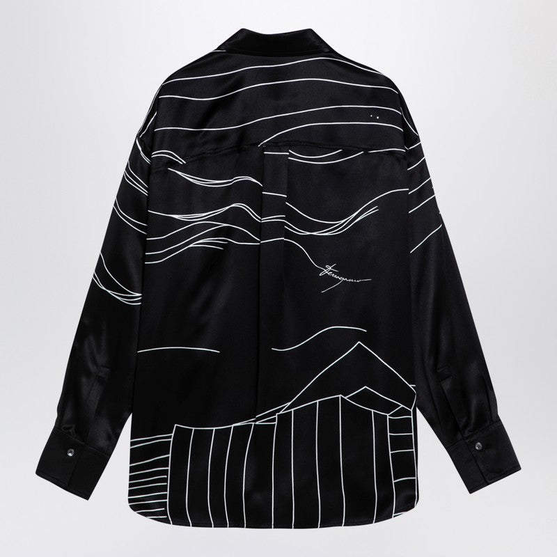 Ferragamo - Ferragamo Black silk satin shirt - Shirts