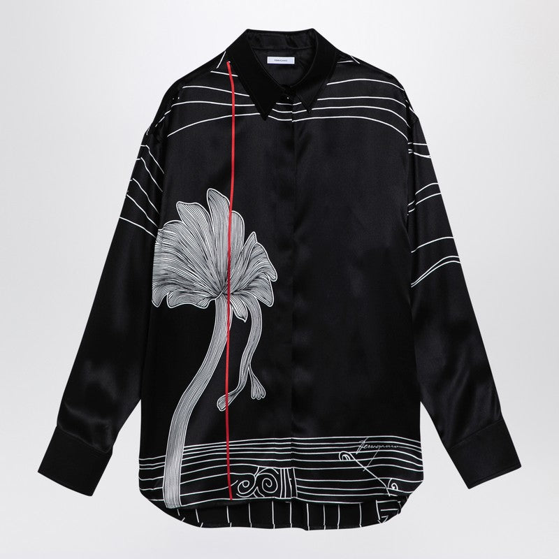 Ferragamo - Ferragamo Black silk satin shirt - Shirts