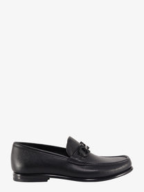 Ferragamo - Ferragamo Crown Leather Loafer With Gancini Detail - Men’s Shoes