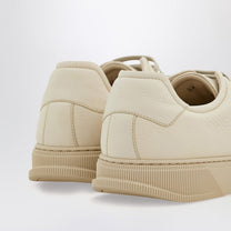 Ferragamo - Ferragamo Mascarpone-colored leather sneakers - Sneakers
