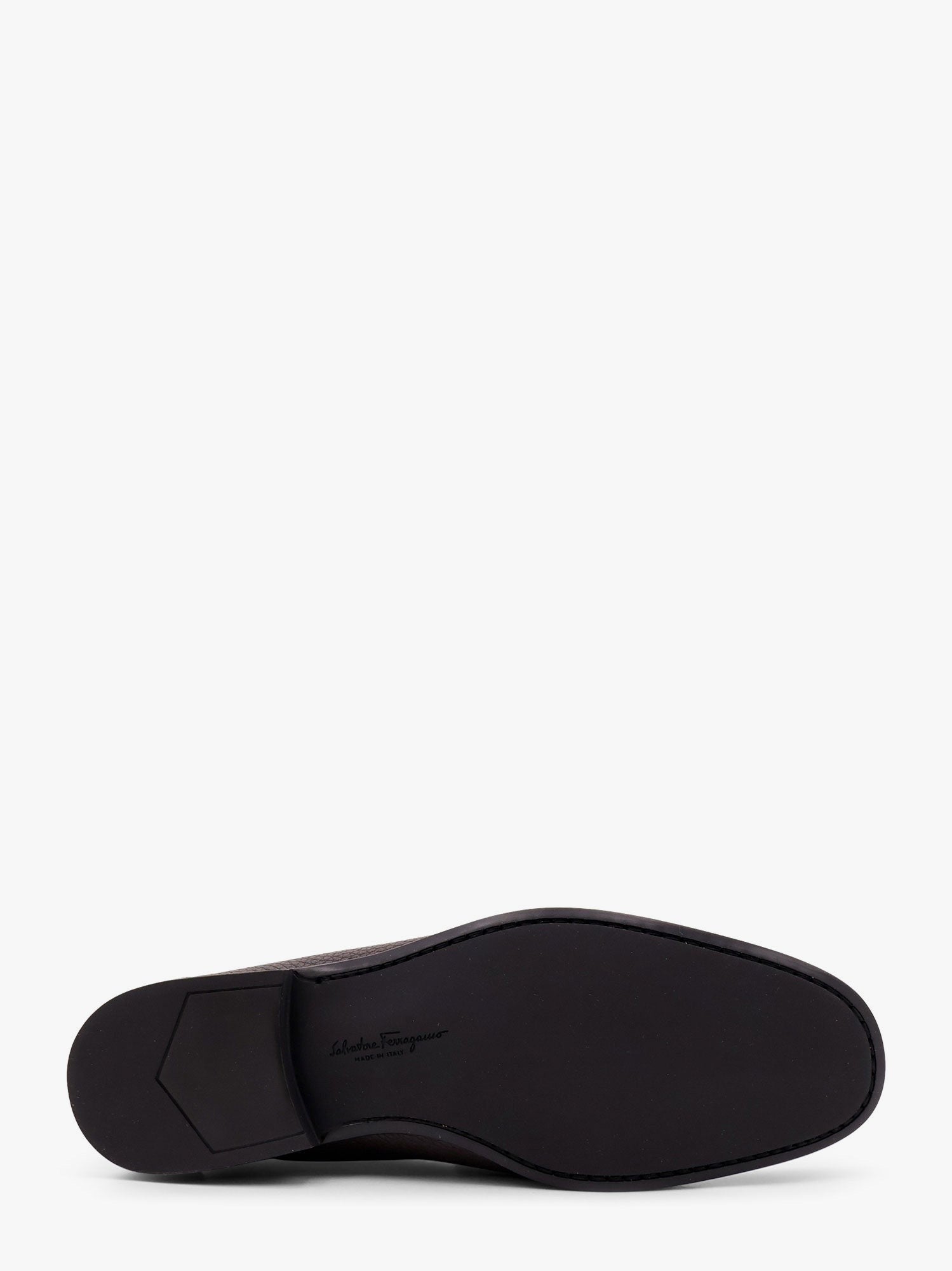 Ferragamo - Ferragamo Grandioso Leather Loafer With Gancini Detail - Men’s Shoes
