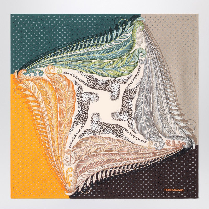 Ferragamo - Ferragamo Silk scarf Madras print - Scarves Hats &amp; Gloves