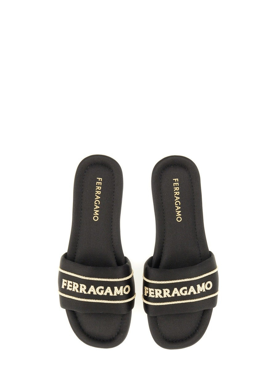 Ferragamo - Ferragamo Slide Sandal With Logo - Women’s Shoes