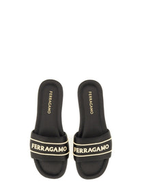 Ferragamo - Ferragamo Slide Sandal With Logo - Women’s Shoes