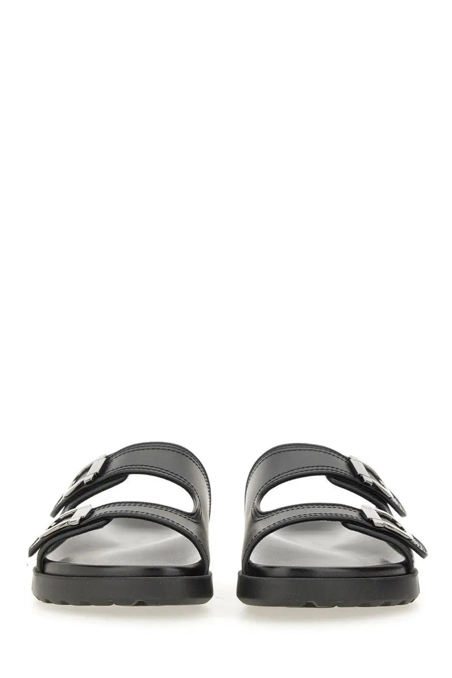 Ferragamo Men's Double Strap Sandal Black, view 4