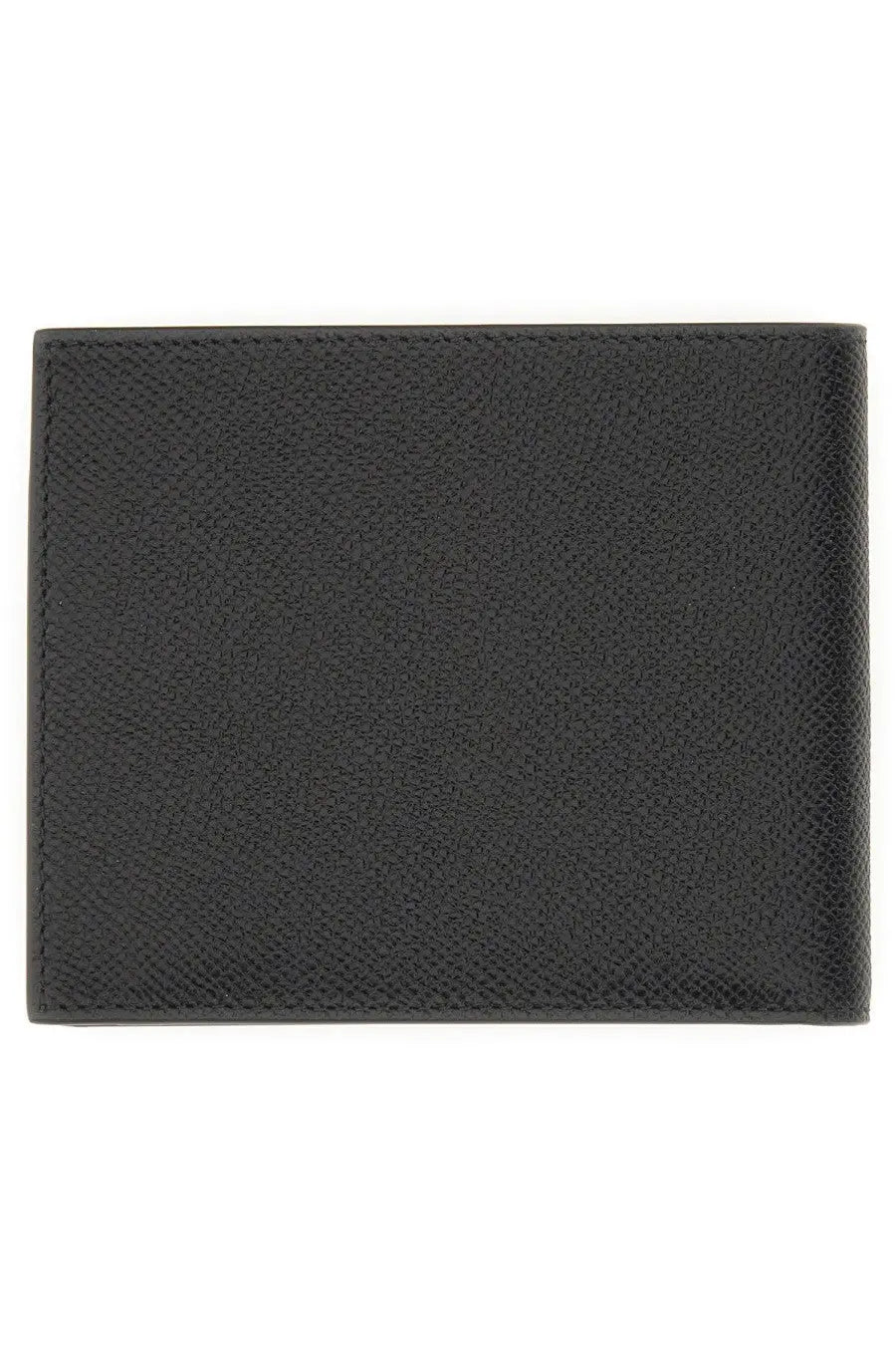 Ferragamo men’s Gancini wallet black made of textured leather with a subtle grain pattern