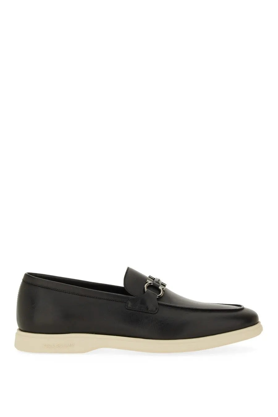 Ferragamo Men's Moccasin Gancini Black