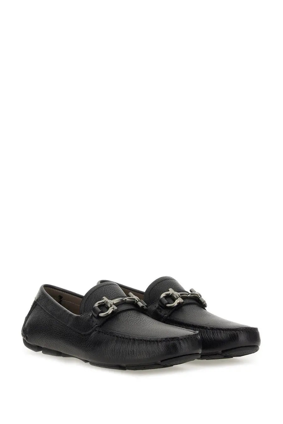 Ferragamo Men's Moccasin Gancini Black, view 2