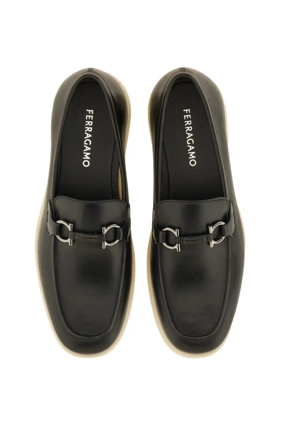 Ferragamo Men's Moccasin Gancini Black, view 6