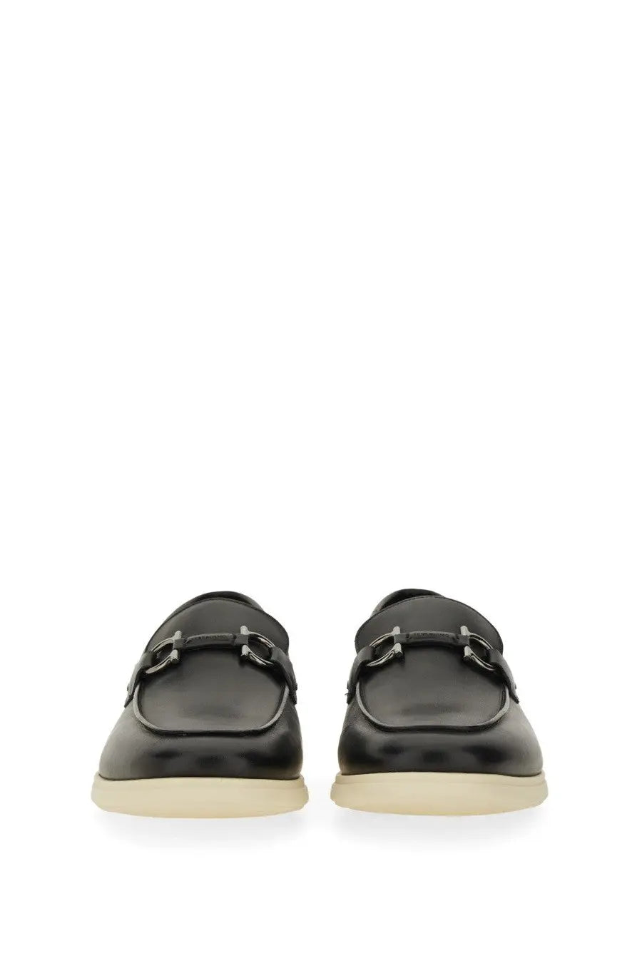 Ferragamo Men's Moccasin Gancini Black, view 4