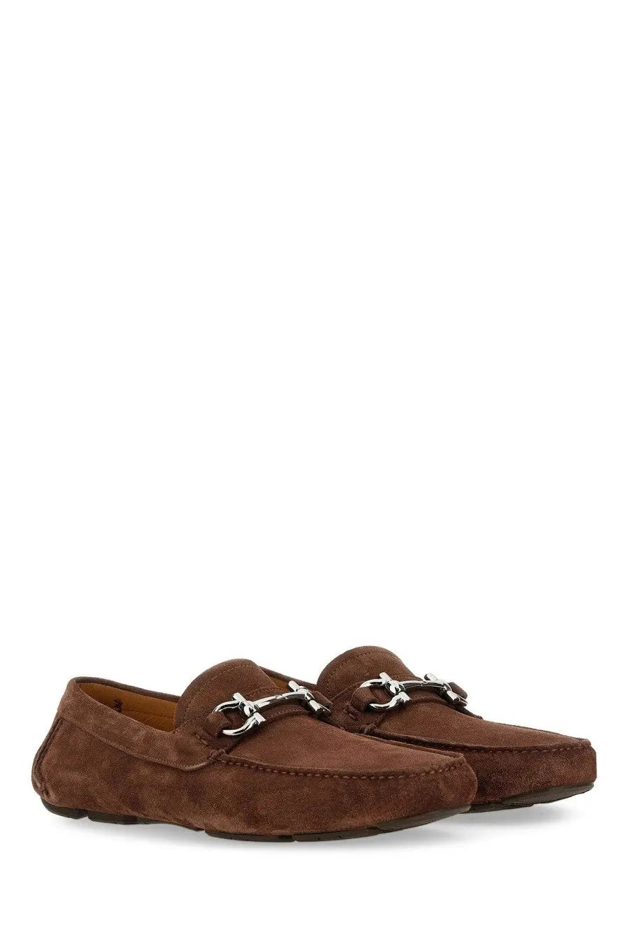 Ferragamo Men's Moccasin Ornament Gancini Brown, view 2