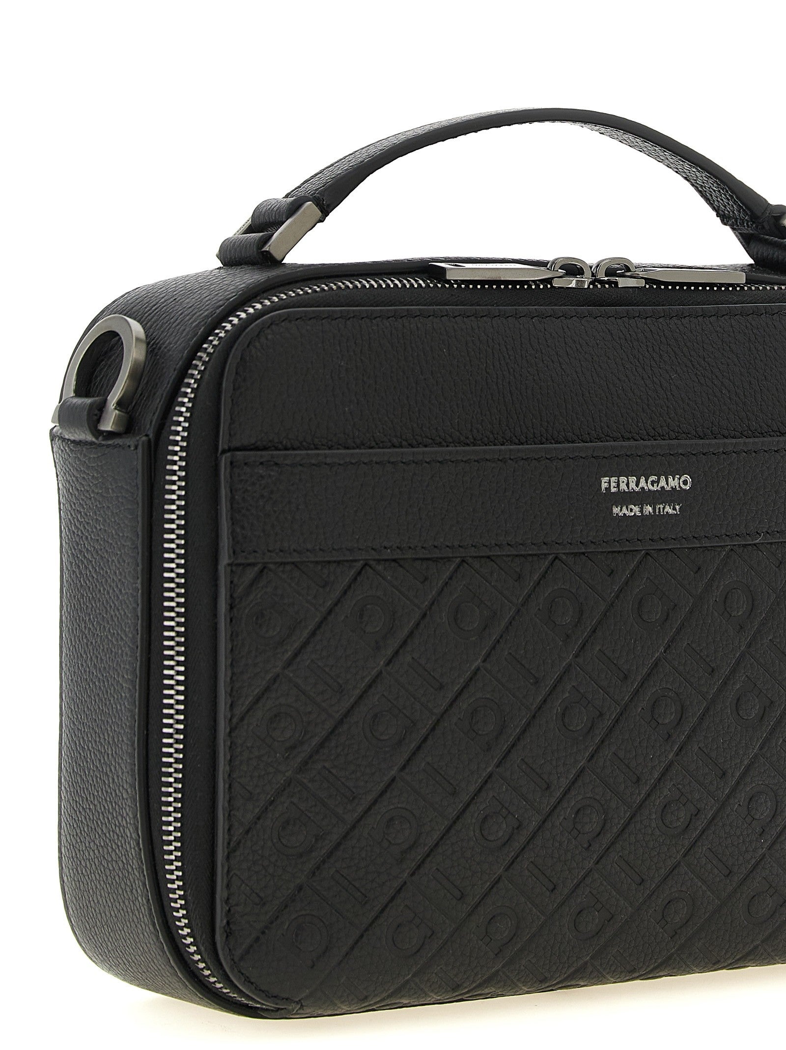 Ferragamo Ferragamo Monogram Crossbody Bag Black
